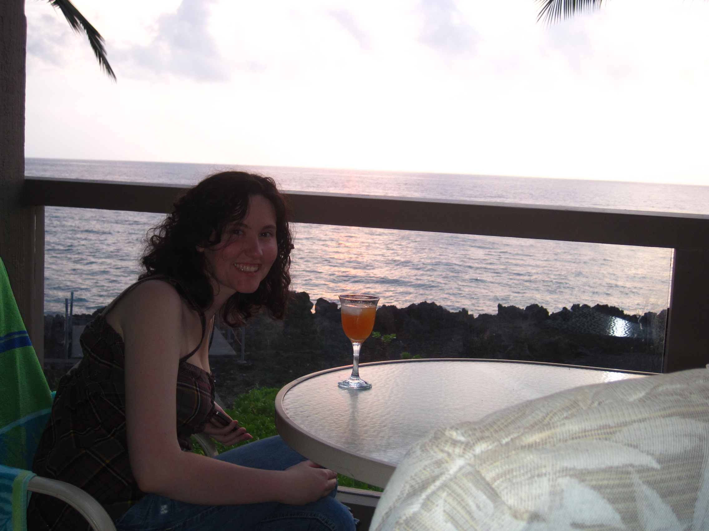 2272px x 1704px - Kelly is enjoying some POG (Passion Orange Guava) and champage while  watching the sunset.