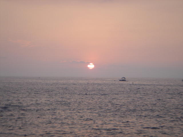 Sun setting in Kona