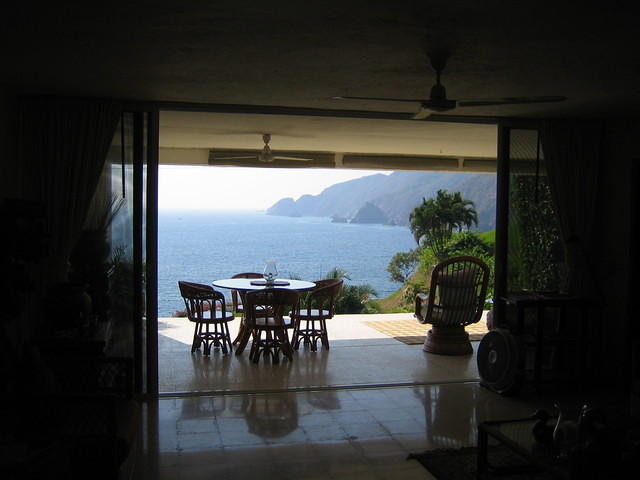 View out toward the patio