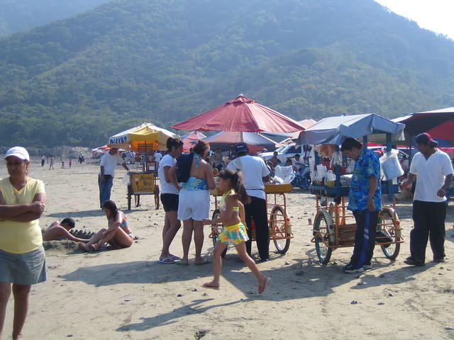 Shopping on the beach