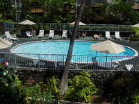 View of Alii Villas pool from Lanai