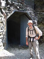 Ptarmigan Tunnel that cuts through the mountain.