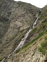 Waterfall from Swiftcurrent Glacier