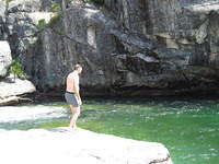 Taking time to cool off in Tuolumne River.