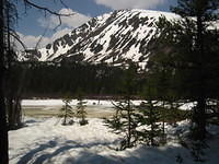 A beautiful meadow.  The picture doesn't show how teal the frozen ice was.