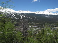 Looking down on the city of Breckenridge