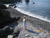 Carrie at the beach at Vida del Mar